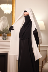 Ivory Extra Large Scarf & Hijab - Rectangle Shape - Style & More