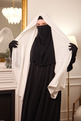 Ivory Extra Large Scarf & Hijab - Rectangle Shape - Style & More