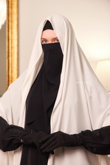 Ivory Extra Large Scarf & Hijab - Rectangle Shape - Style & More