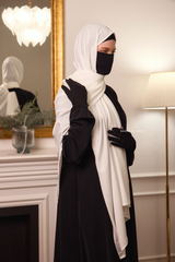 Ivory Extra Large Scarf & Hijab - Rectangle Shape - Style & More