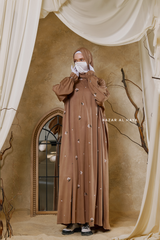 Aylin Dark Beige Prayer / Salah Dress - Super Breathable In 100% Cotton