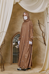 Aylin Dark Beige Prayer / Salah Dress - Super Breathable In 100% Cotton
