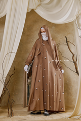 Aylin Dark Beige Prayer / Salah Dress - Super Breathable In 100% Cotton
