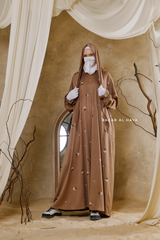 Aylin Dark Beige Prayer / Salah Dress - Super Breathable In 100% Cotton
