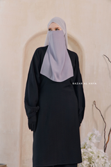 Black Elmira Two Piece Top Dress & Pants Set In Premium Cotton Leon