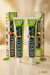2-Pack Halal Toothpaste Herbal – Whitening & Tartar Protection, Fluoride-Free, Organic Ingredients