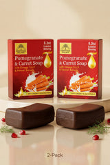 2-Pack Pomegranate & Carrot Soap – Antioxidant & Smoothing, Organic Ingredients, Natural Glow Boosting Bar Soap