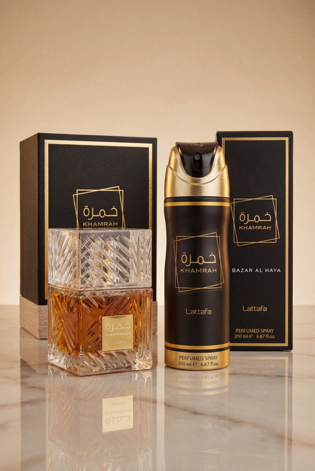 Lattafa Khamrah 2-Piece Set For Men – Eau de Parfum & Body Spray