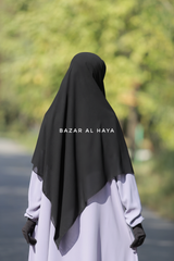 Square Scarf With Half Niqab Set In Black - Super Breathable - Quality