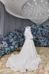 Rehan Embroidered Bridal Wedding Dress In Chiffon & Silk - For Walima & Wedding & Nikkah