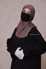 Coffee Neck Cover Underscarf In Cotton - Soft Undercap Bonnet