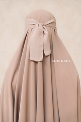 Creme Beige Single Layer Niqab - Super Breathable & Comfy