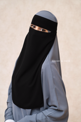 Black Single Layer Niqab - Super Breathable