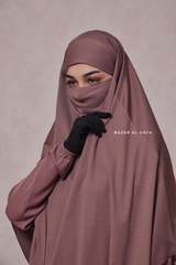 Coffee Eliza Long Triangle Diamond Khimar - Soft Cotton