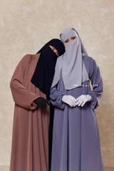 Two Layer Niqab - Premium Wool Chiffon - Medium