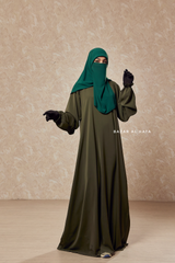 Salam Olive Abaya - Flowy & Relaxed Fit