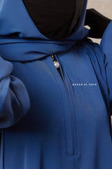 Steel Blue Salam 2 Abaya & Mubarak Khimar Two Piece Set - Nida