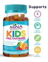 Halal Mina Kids Gummy Multivitamin - Vegetarian, Non-GMO, Gluten Free 90ct