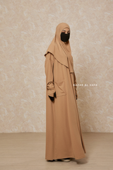 Amber Khawla Premium Corduroy Cotton Two Piece Prayer Dress - Abaya & Khimar