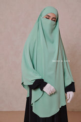 Mint Mubarak Long Triangle Diamond Khimar - Nidha Extra Long