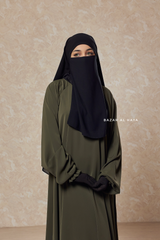 Black Single Half Niqab - Super Breathable Veil