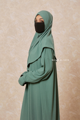 Mint Khawla Premium Corduroy Cotton Two Piece Prayer Dress - Abaya & Khimar