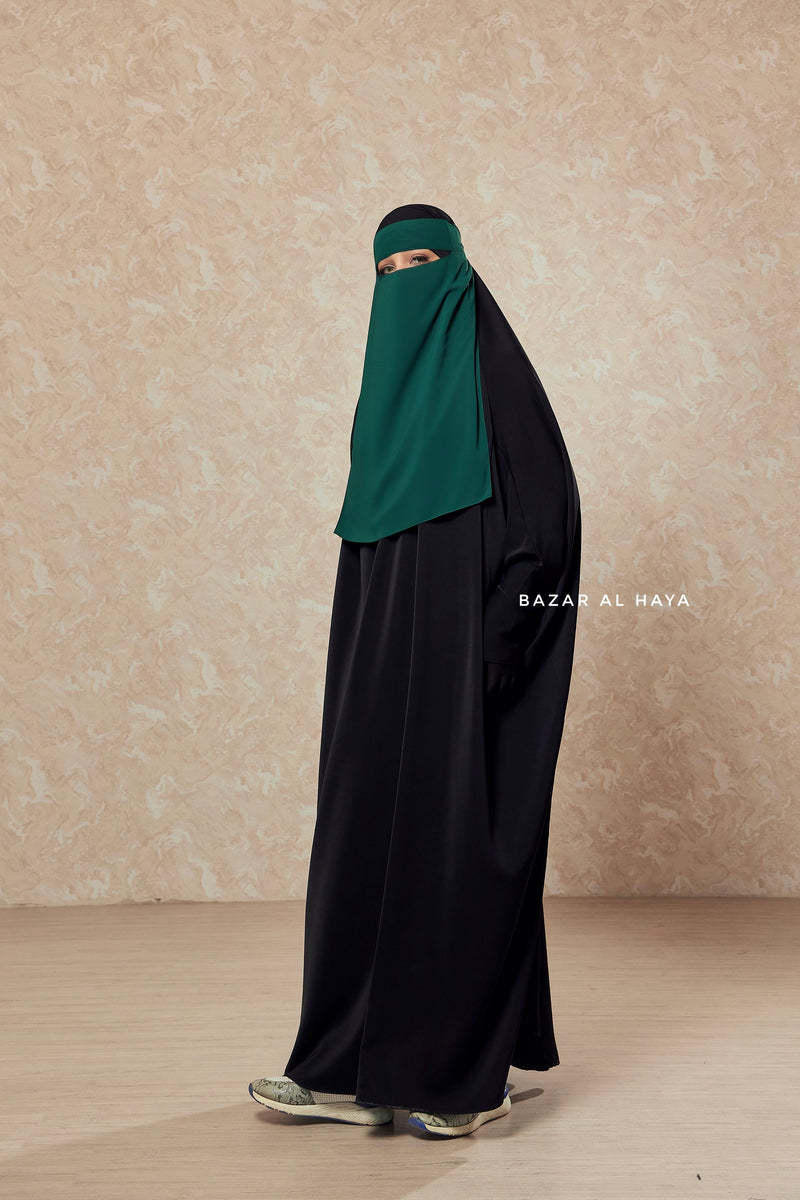 Emerald Green Single Layer Niqab - Super Breathable & Comfy