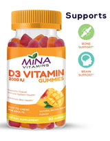 Halal Mina Vitamin D3 - Vegetarian, Non-GMO, Gluten Free 90ct