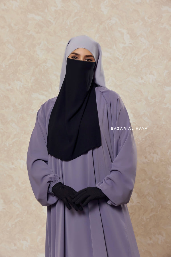 Single Half Black Niqab - Super Breathable Veil