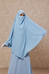 Baby Blue Salam Abaya & Mubarak Khimar Set - Nida