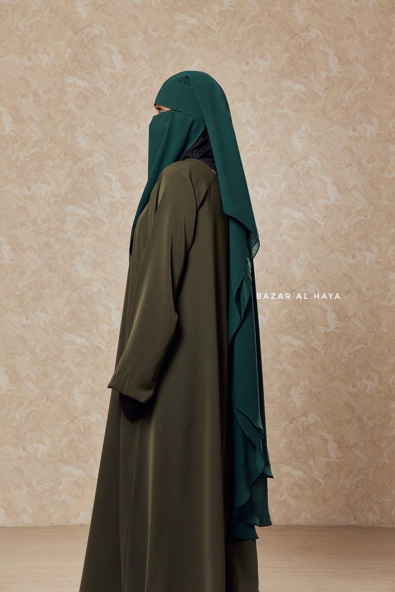 Emerald Two Layer Flap Niqab - Wide & Super Breathable Veil