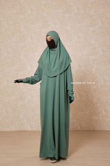 Mint Khawla Premium Corduroy Cotton Two Piece Prayer Dress - Abaya & Khimar