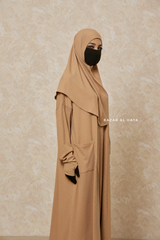 Amber Khawla Premium Corduroy Cotton Two Piece Prayer Dress - Abaya & Khimar