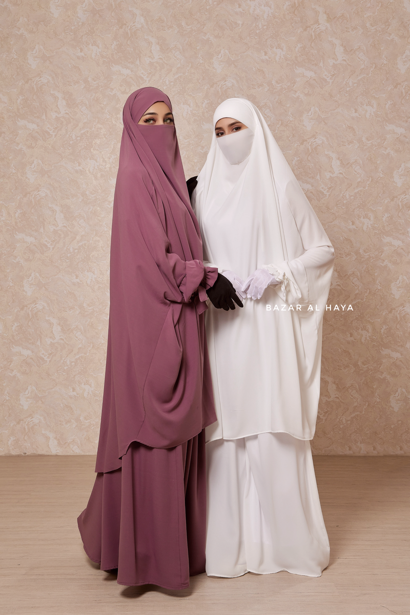 Jahida Two Piece Jilbab With Loose Pants Set - Skirt-Style Shalwar