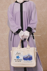 “Modesty - The Branch Of Faith” Ivory Cotton Tote Bag