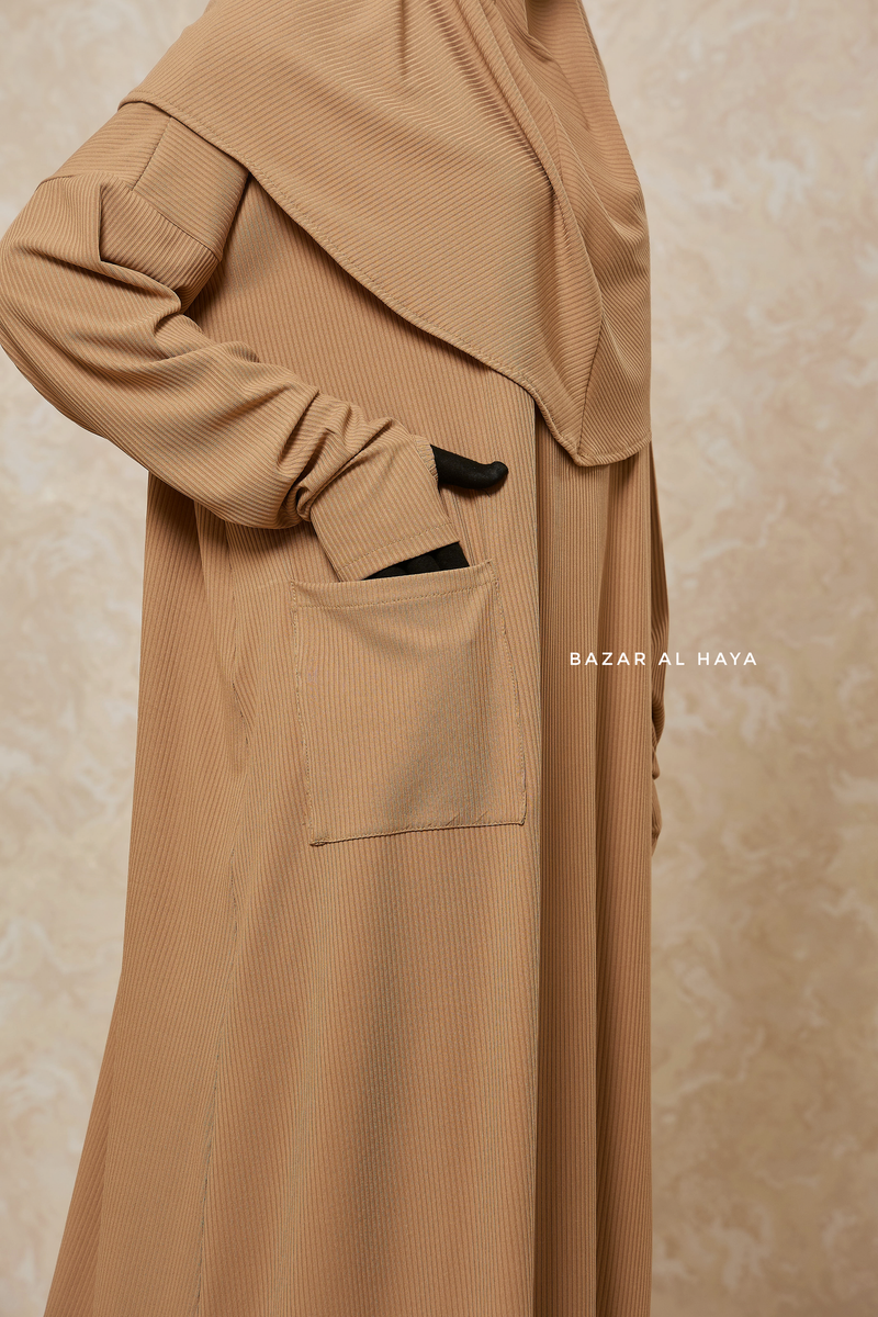 Amber Khawla Premium Corduroy Cotton Two Piece Prayer Dress - Abaya & Khimar