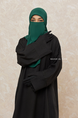 Black Rahima Loose Fit Comfy Abaya With Pockets - Leon