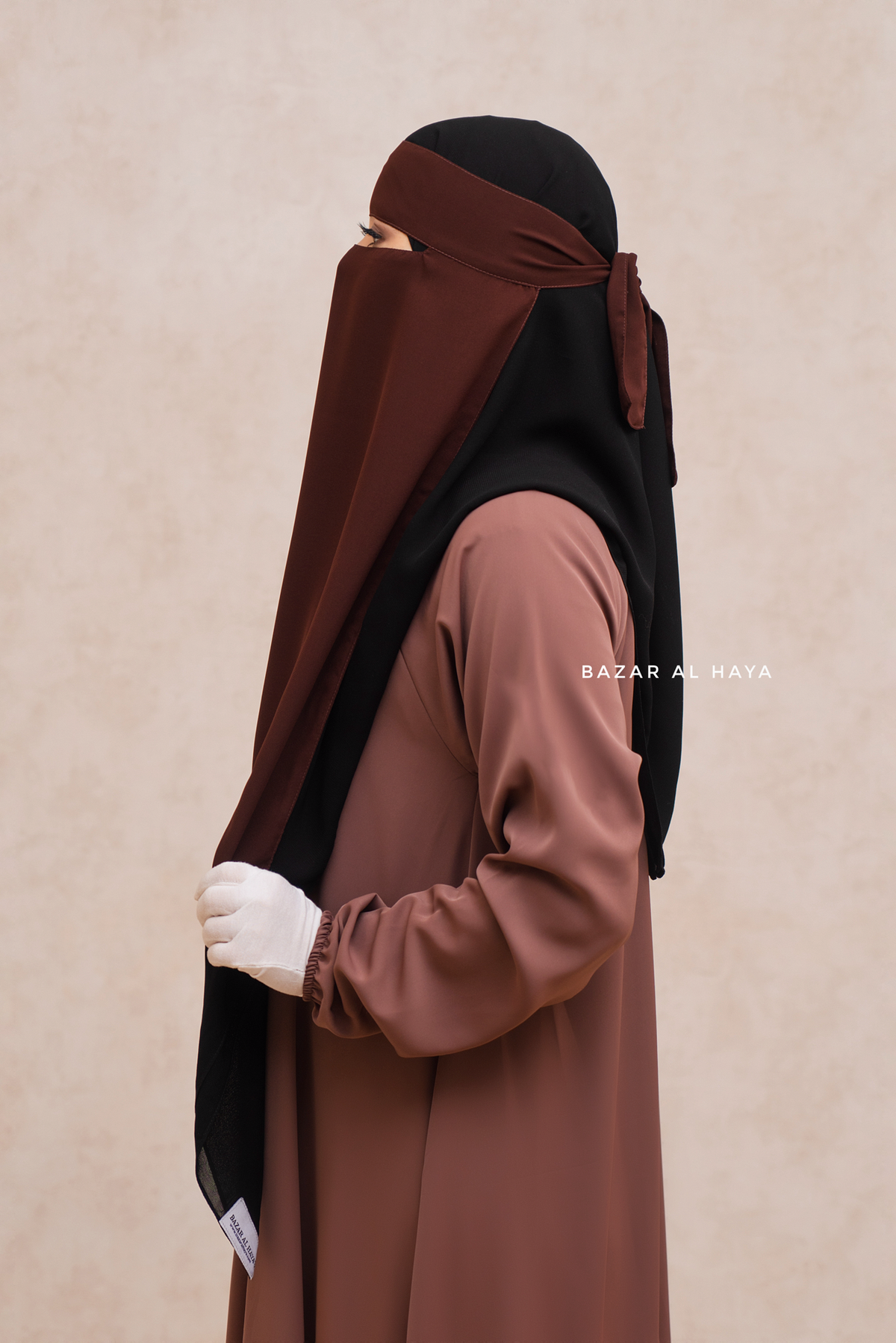 ♡aya♡様1 Brown Single Layer Niqab - Better Breathe – Bazar Al Haya