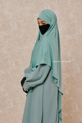 Mint Eliza Long Triangle Diamond Khimar - Soft Cotton