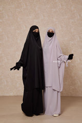 Jahida Two Piece Jilbab With Loose Pants Set - Skirt-Style Shalwar