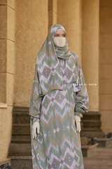 Foliage Print Prayer / Salah Dress 2 - Super Breathable In 100% Cotton