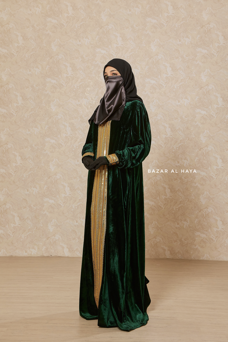 Velvet sales cape abaya