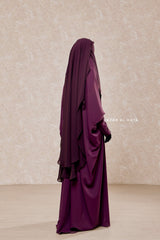 Purple Two Layer Niqab - Wide - Super Breathable Veil