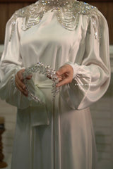 Elegant Crystal Bridal Diadema Headband - Handmade