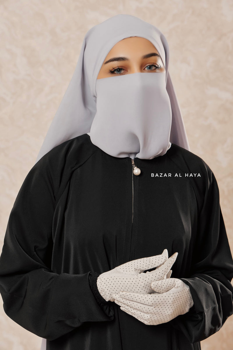 Black Salam 2 Abaya - Comfy Style Front Zipper - Nida