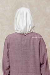 Dusty Mauve Rahima Loose Fit Comfy Abaya With Pockets - Leon