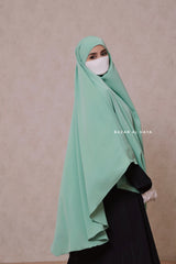 Mint Mubarak Long Triangle Diamond Khimar - Nidha Extra Long