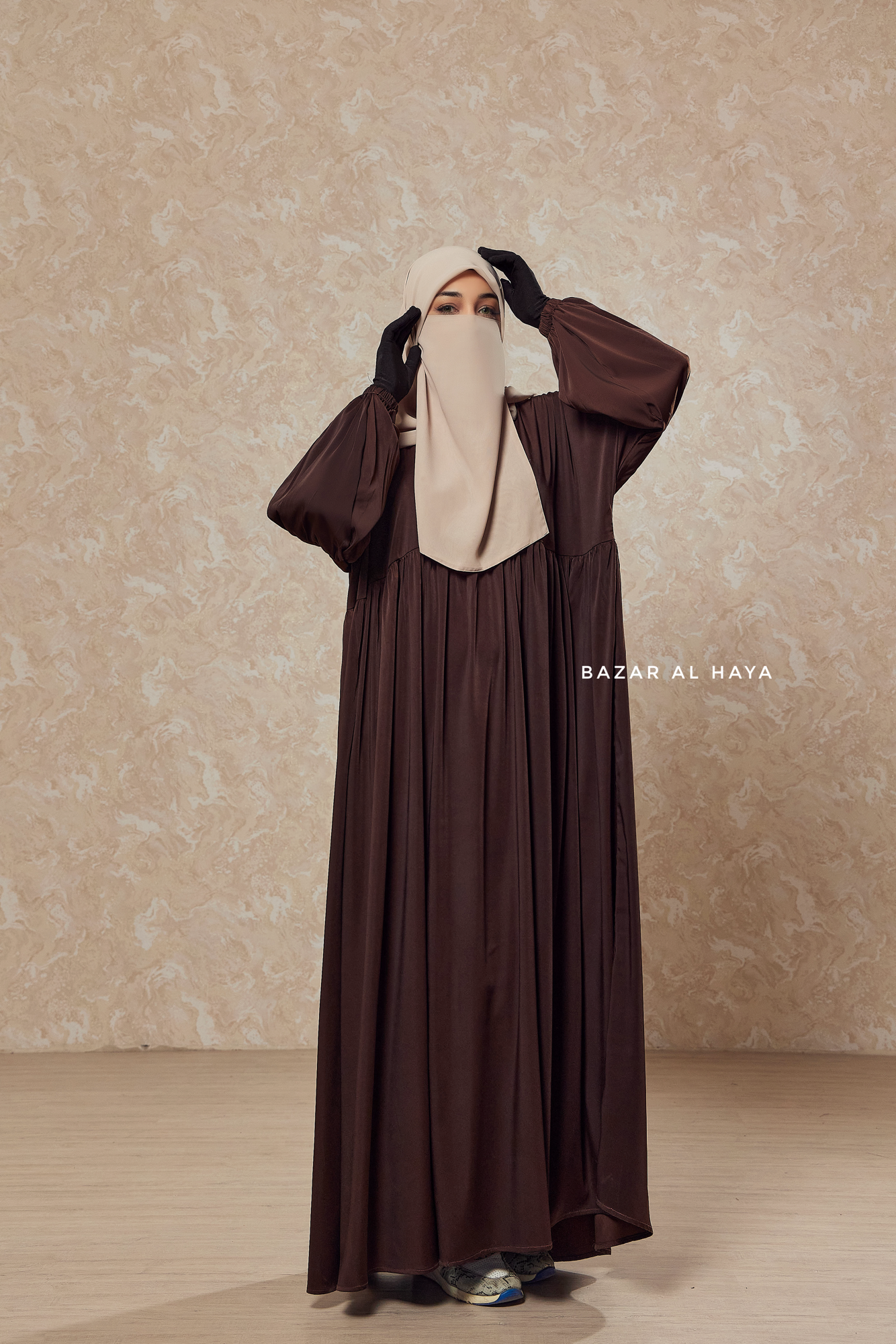 Cocoa Muna 2 Loose Fit Summer Abaya Dress - Sheen Kharir – Bazar Al Haya