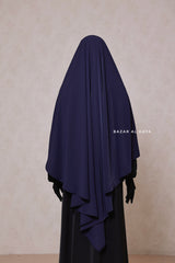 Mubarak Khimar - Extra Long Triangle Diamond Khimar In Silk Crepe