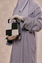 Matte Crossbody Bag In Black & White - Gift